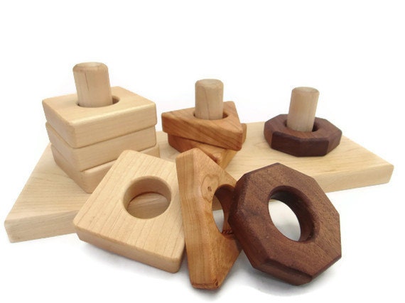 wooden shape stacker