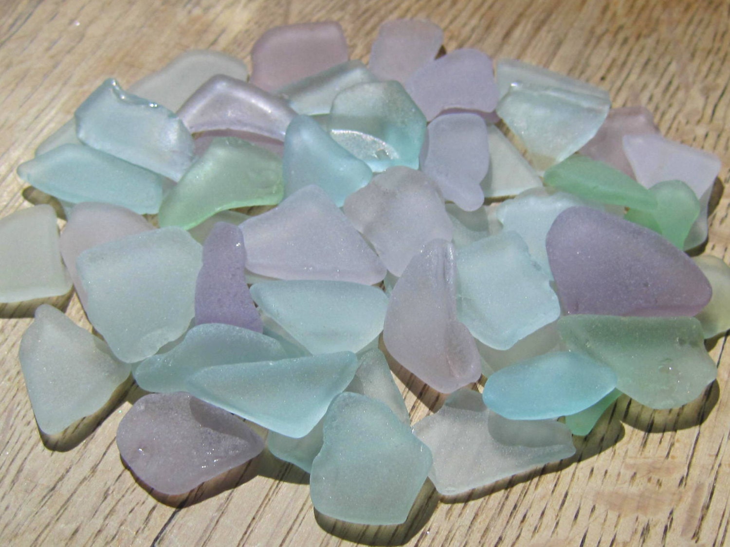 Bulk Sea Glass Beach Glass Purple Aqua Seafoam by TidesTreasures