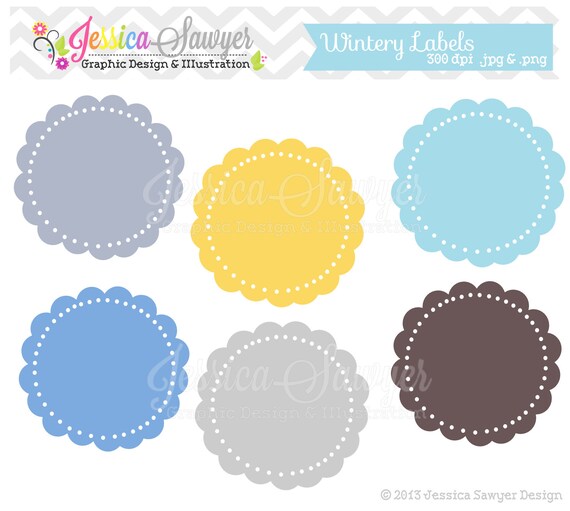 INSTANT DOWNLOAD, wintery circle labels, printable labels, printable tags, for card making, invitations, digital scrapbooking Il_570xn