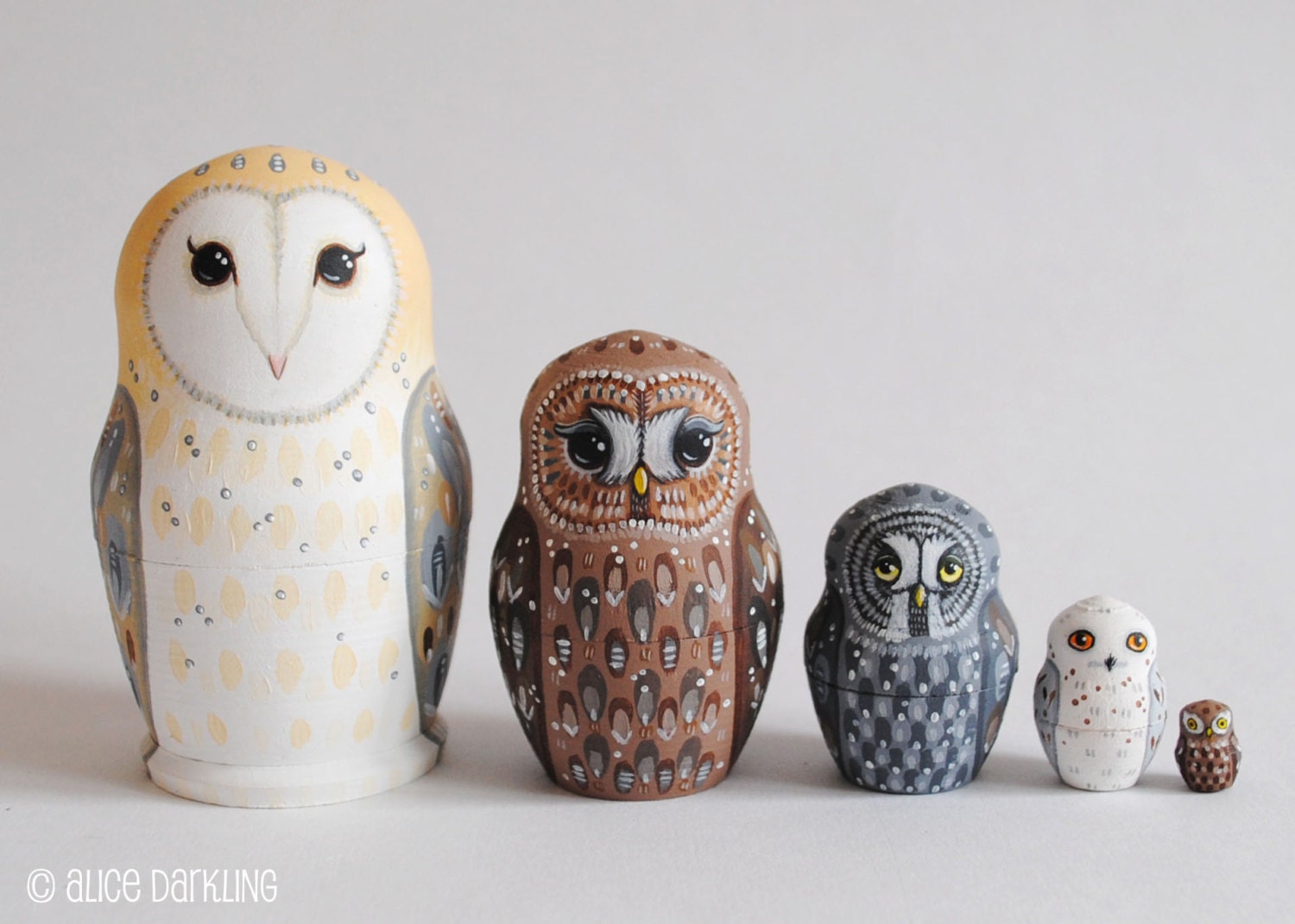 owl russian nesting dolls