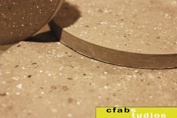 FOREVER Concrete Coaster Water Absorbing Stone set by CFabStudios