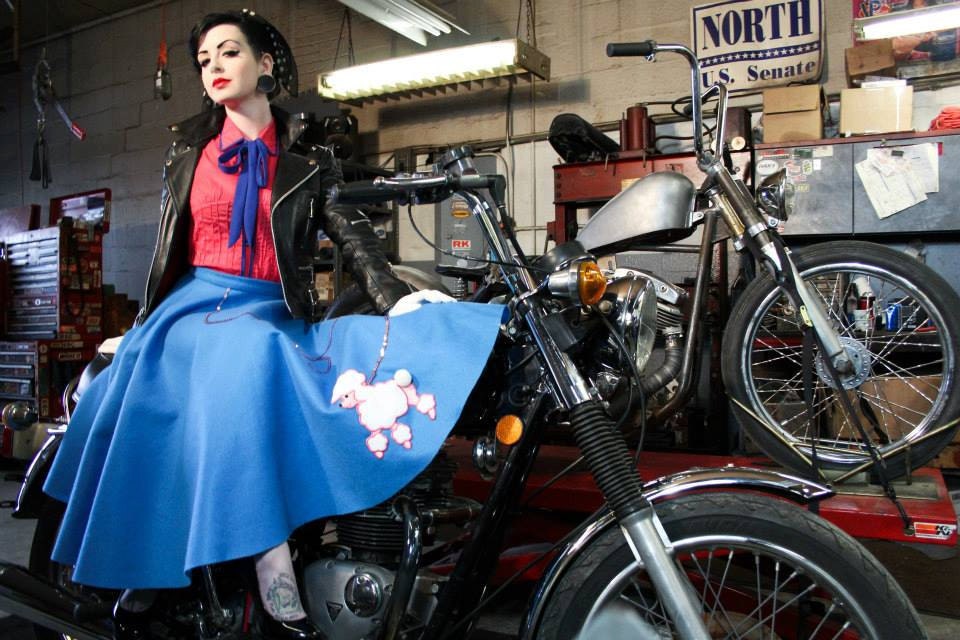 1950s Vintage Blue Poodle Skirt S