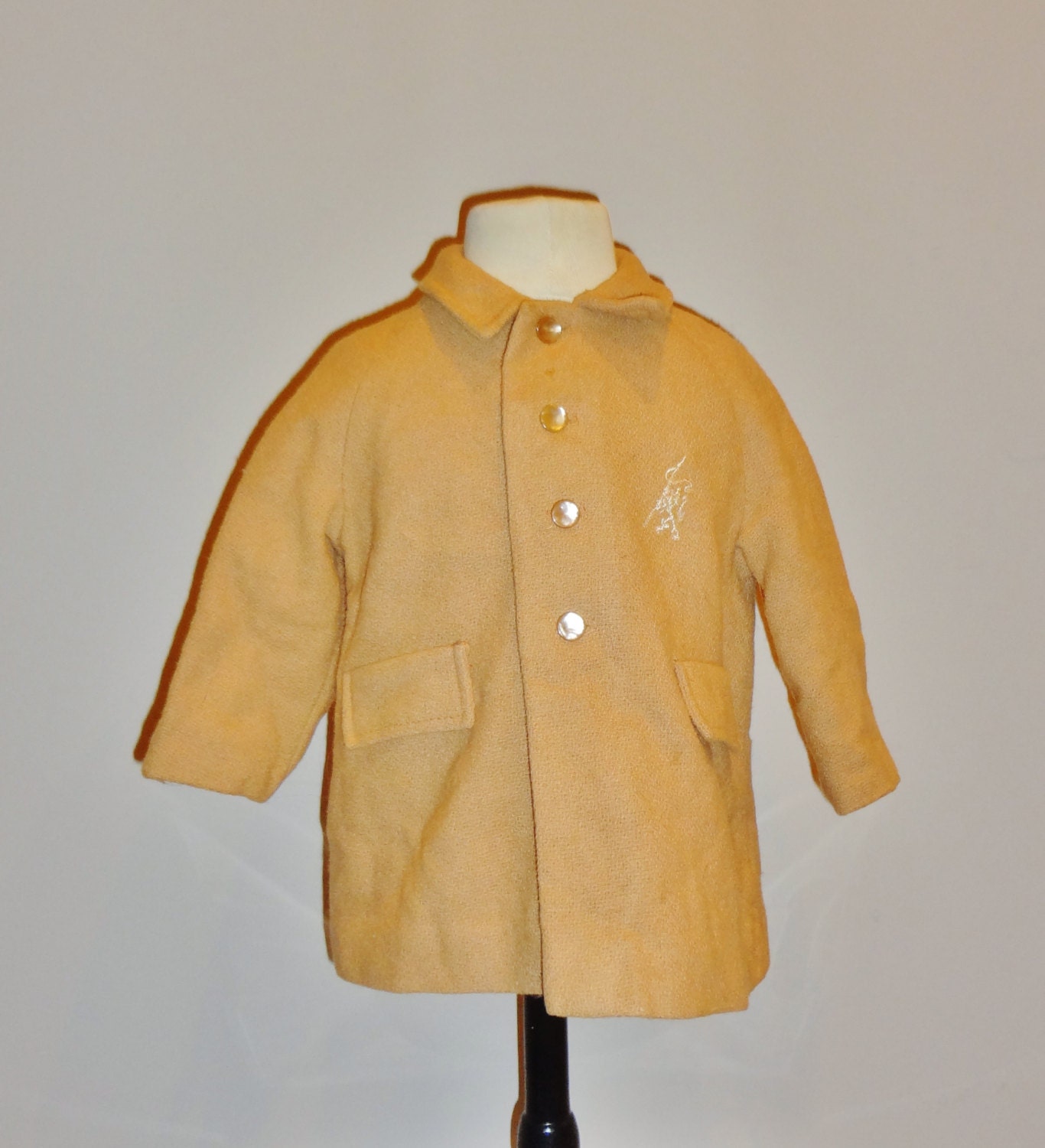 Vintage baby boys camel coat dress coat Preppy by Lilacwinevintage