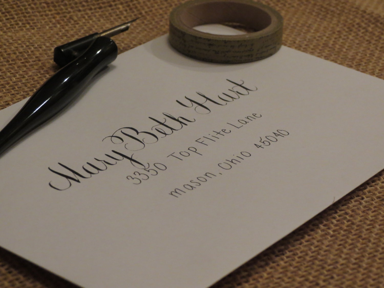Custom Wedding Envelope Calligraphy