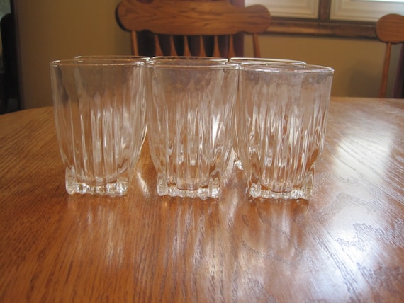 Items similar to Vintage Crystal 8 oz. Drinking glasses Square Bottoms