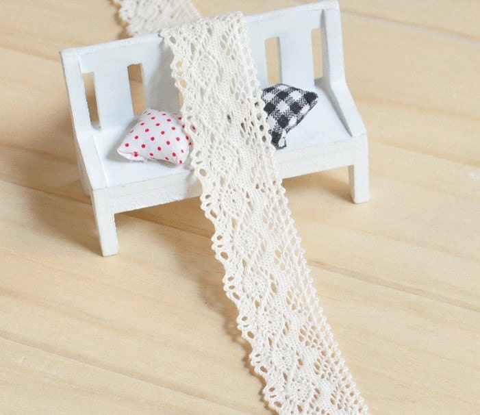 5 meters of Cream Crochet Lace Tape 3.5cm(1.4") wide SC221 - tracy1984 5 meters of Cream Crochet Lace Tape 3.5cm(1.4") wide SC221 - tracy1984
