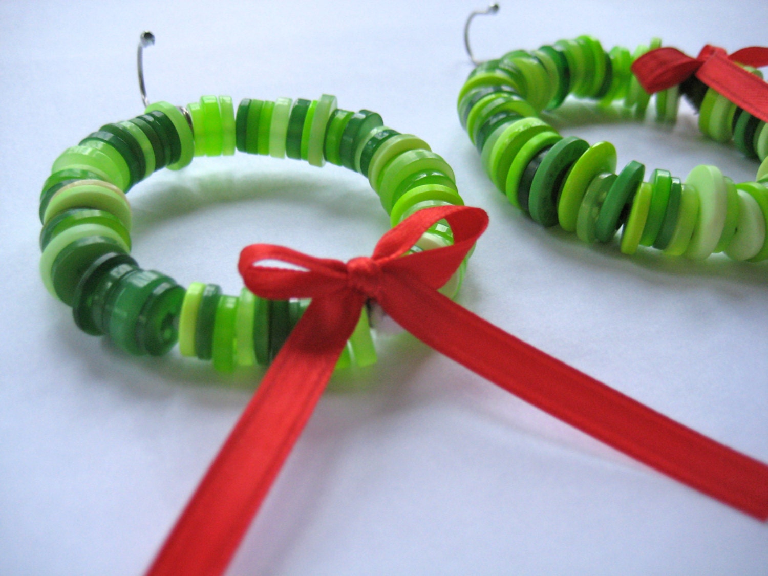 Button Wreath Ornament Craft Kit - Makes 2 - Craft for KIds - DIY Gift - Kids Craft - GrammyandMe