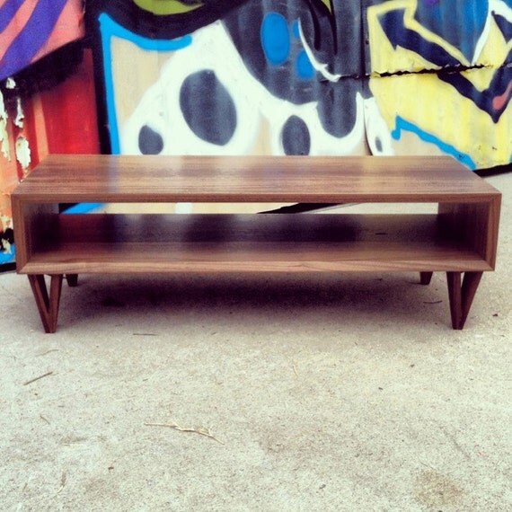 Handmade Midcentury modern TV console in solid by brassandbark