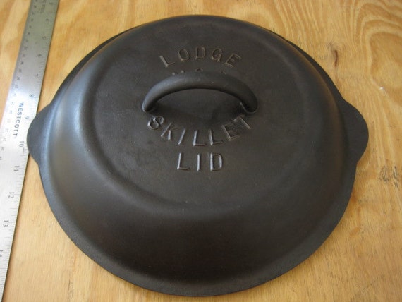 Early Lodge Cast Iron No.9 Skillet Lid Arc Logo By NomadsMirage