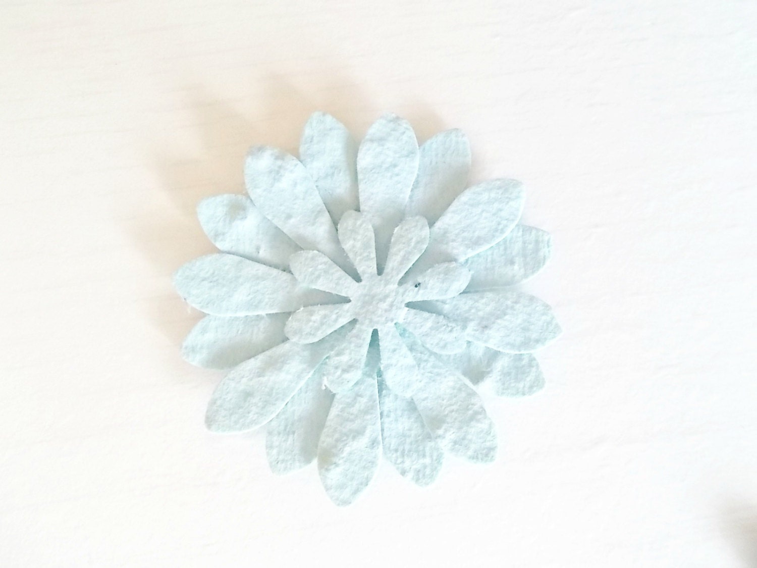 Pale Blue Wedding Favors, Garden Party Flowers, Set of 12, Eco Friendly Paper Embedded With Wildflower Seeds - PaperSprouts
