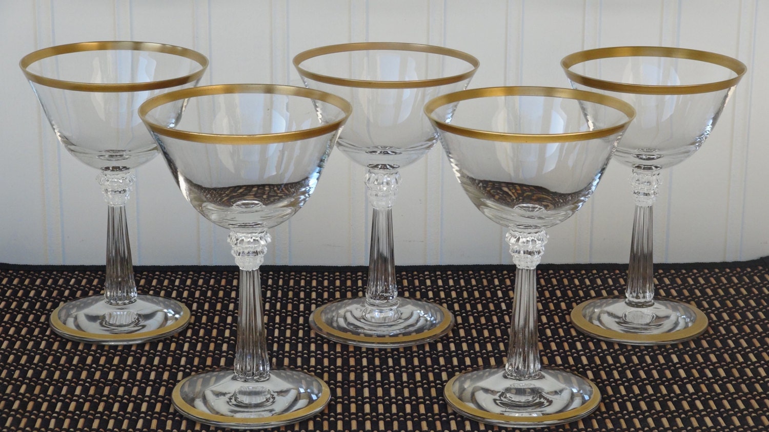 Fostoria Champagne Coupe Cocktail Glasses Tall by RedouxChic