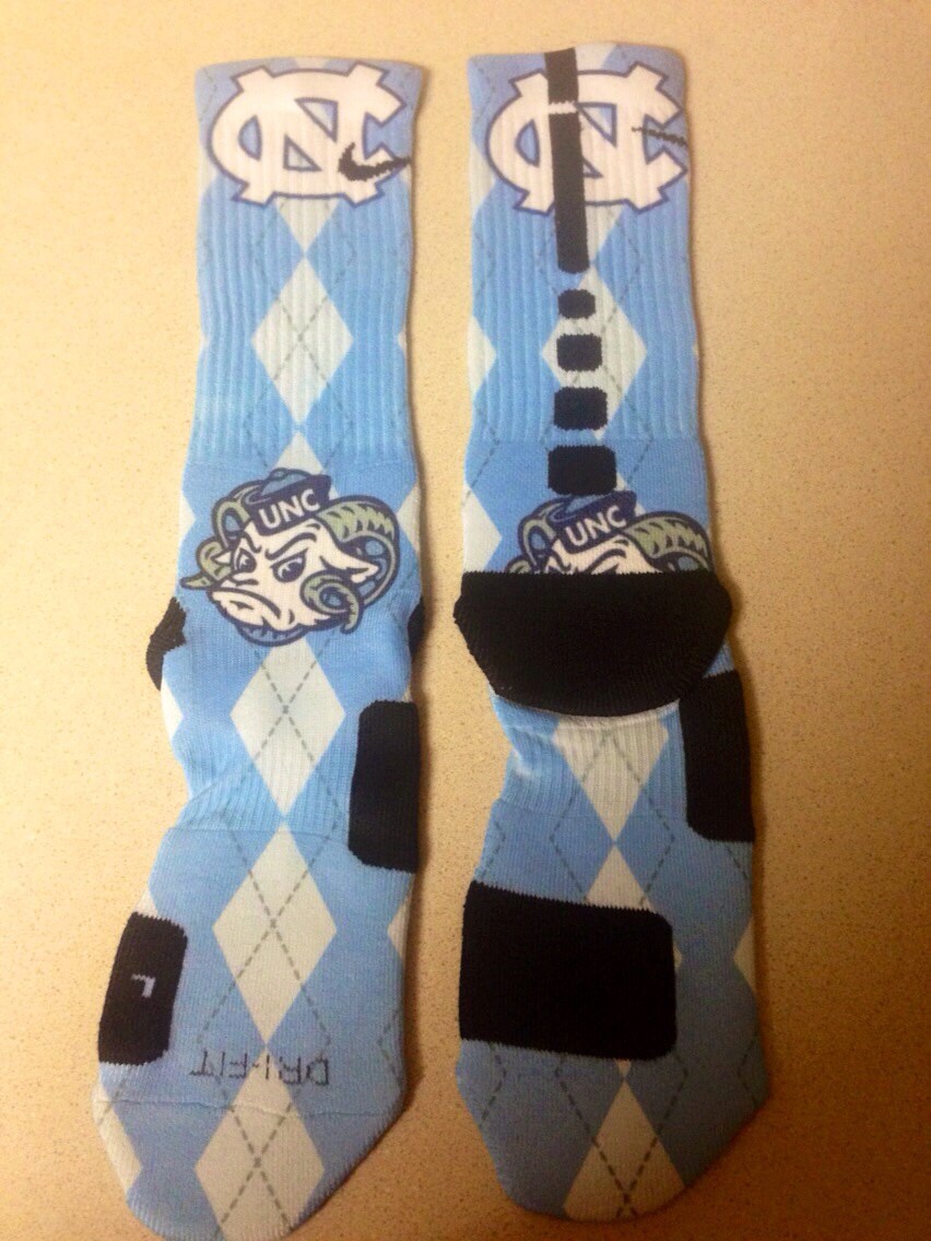 carolina blue nike elite socks