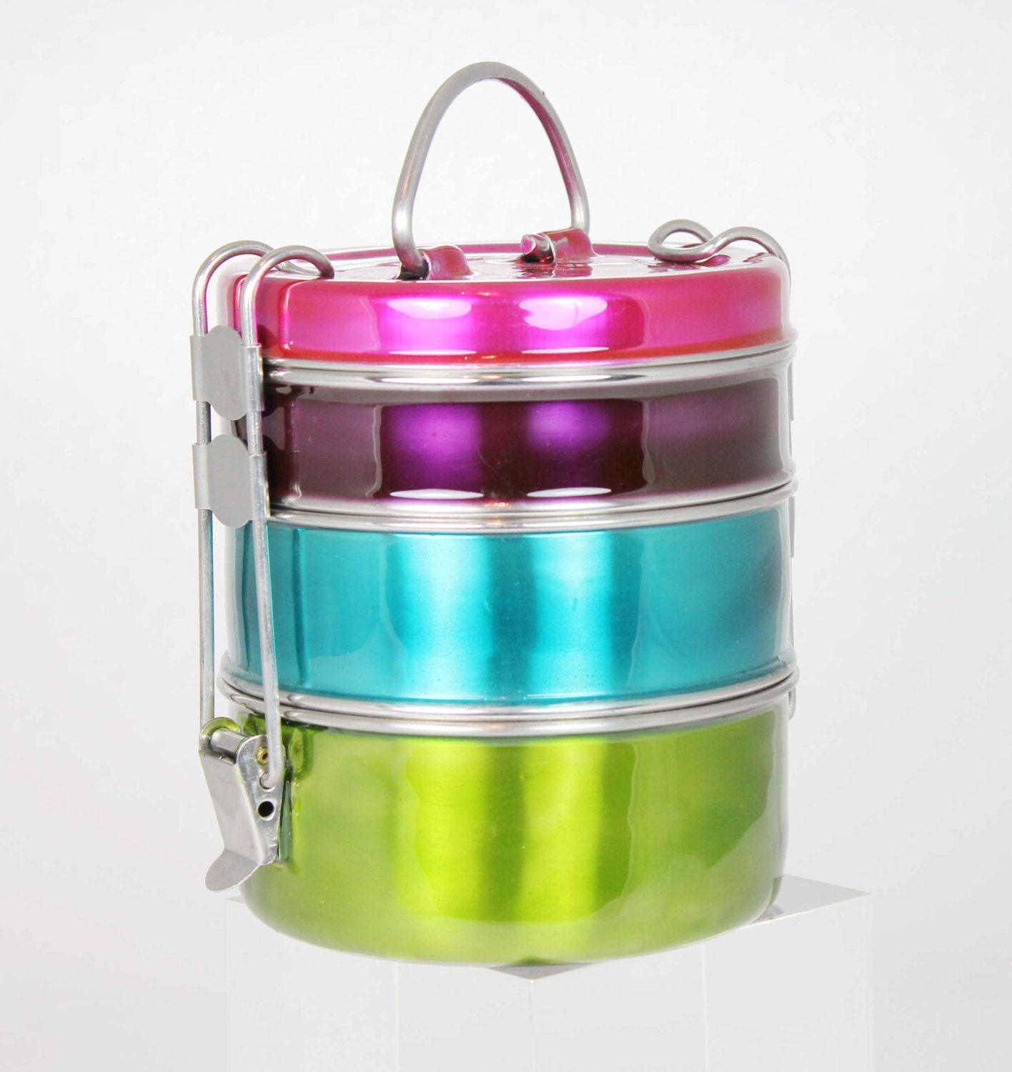 Lunch 'Tiffin' Box, stainless steel, perfect for eating outdoors