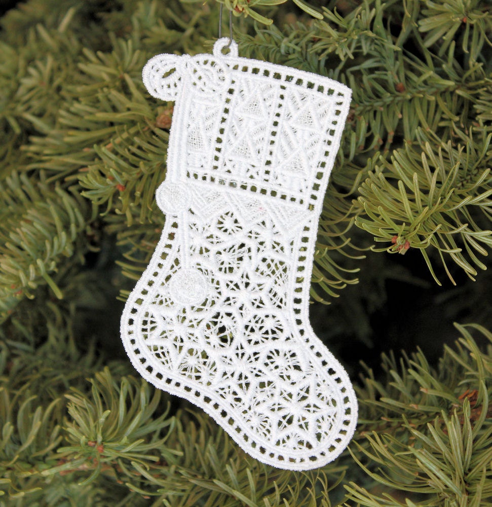 stocking christmas ornament machine embroidered by stocking christmas ornament machine embroidered by