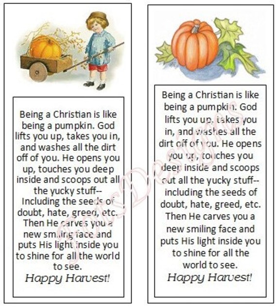 Items Similar To Christians Are Like Pumpkins Set Of 2 Item STCN 