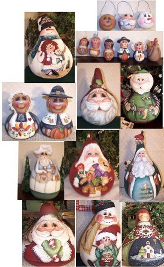 Christmas Gourd Painting Patterns collection of by Paintingonjars