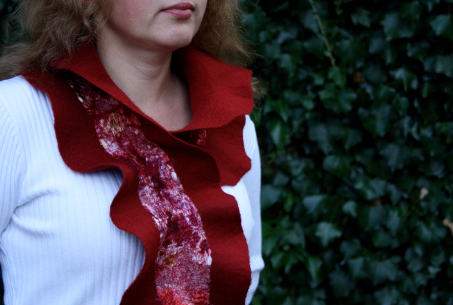 Winter Fashion Merino wool and natural silk women's scarf - ElenaStitch