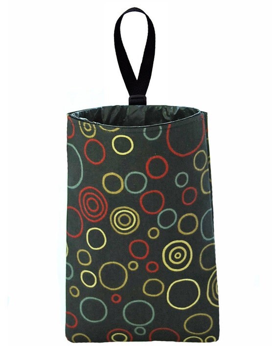 Auto Trash Car Litter Bag Rings brown by TheModMobile on Etsy