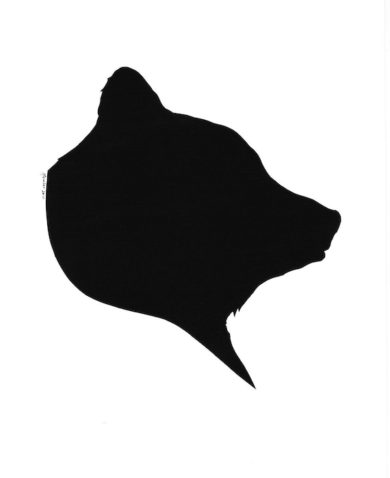Items similar to Bear Silhouette Paper Cutting SALE on Etsy