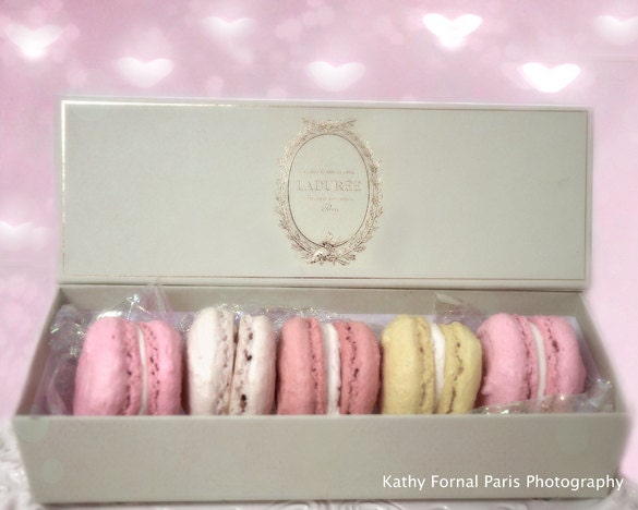 Paris Photos, The Laduree Patisserie box photograph, Paris Pastry Shop Macarons, Paris Laduree Prints, Food Photography 8" x 10"