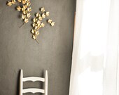 Vintage Golden Leaf Metal Wall Decor