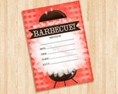 Barbecue Fourth of July Party Invitations Digital DIY Printable 5x7 Invites