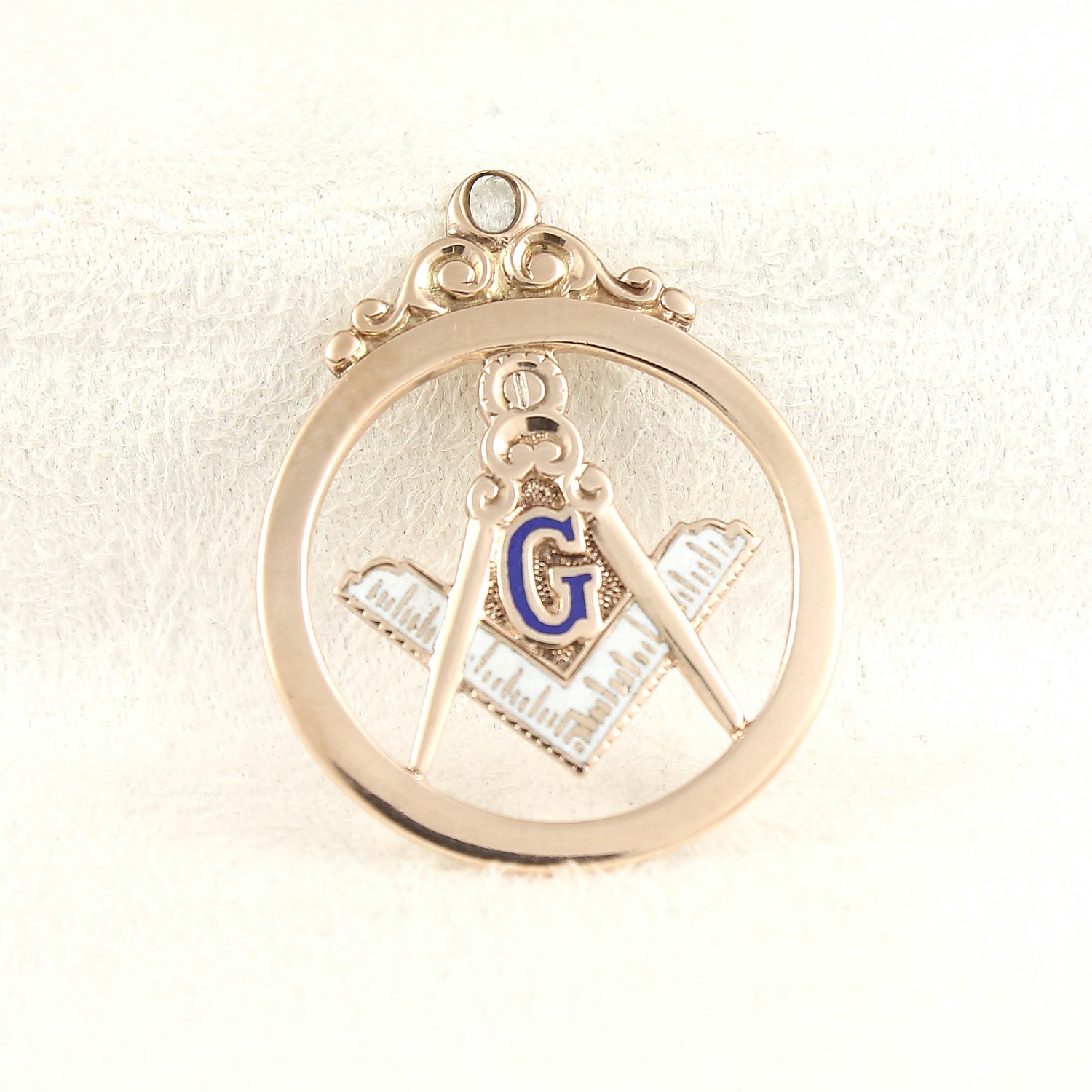 Masonic Gold Charm Pendant Fob Antique 9K Gold by VintageMasonry