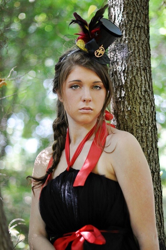Hunger Games, Catching Fire, Katniss Inspired Mini Top Hat Il_570xn