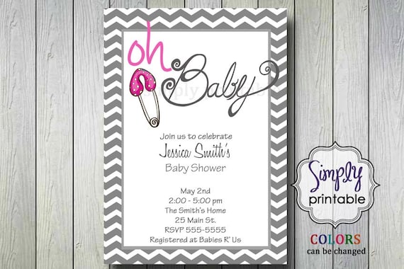 Oh Baby Shower Invite Il_570xn