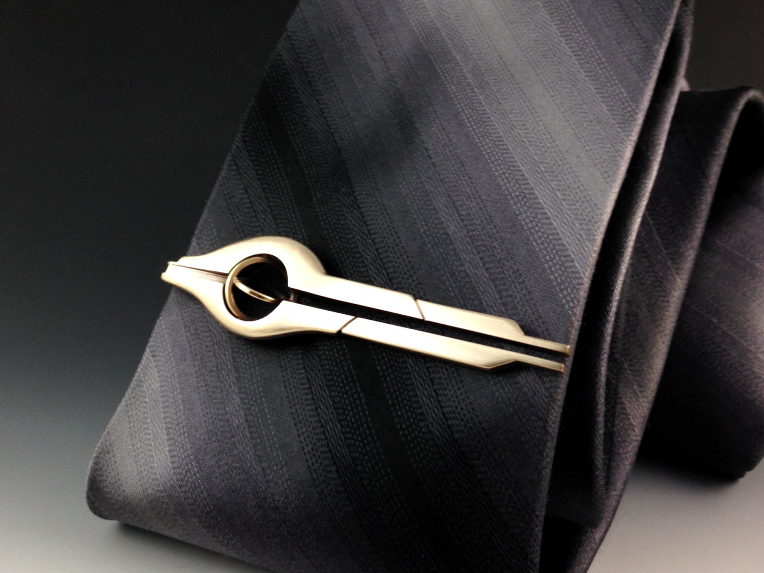 Bronze Mass Relay Tie Clip
