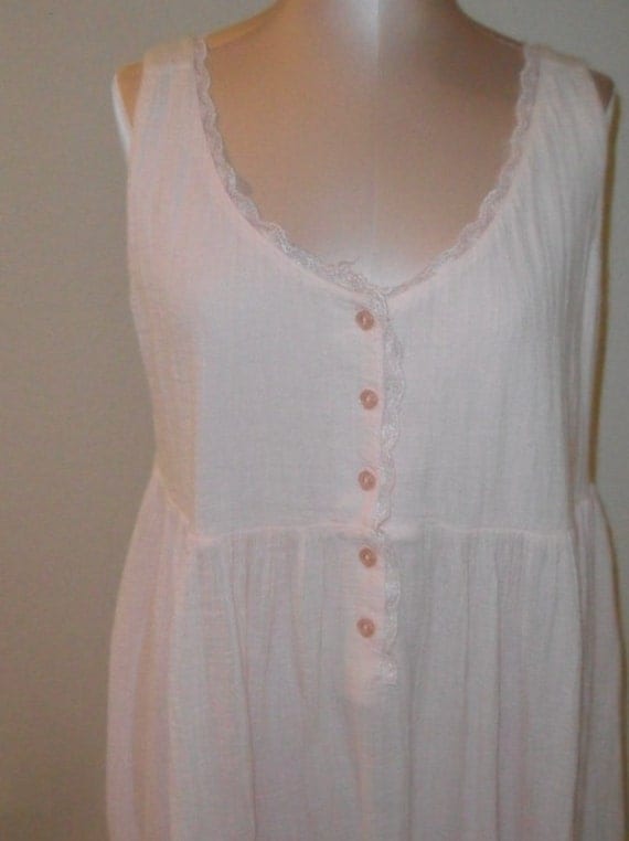 Vintage Nightgown Gauze Victoria's Secret by desertgraceboutique