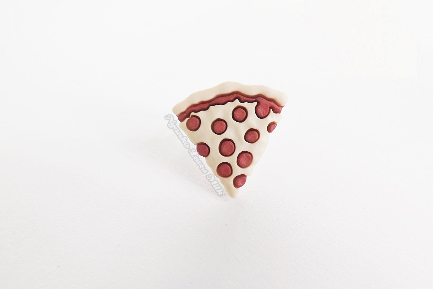 Yummy Pizza Slice Junk Food Adjustable Ring
