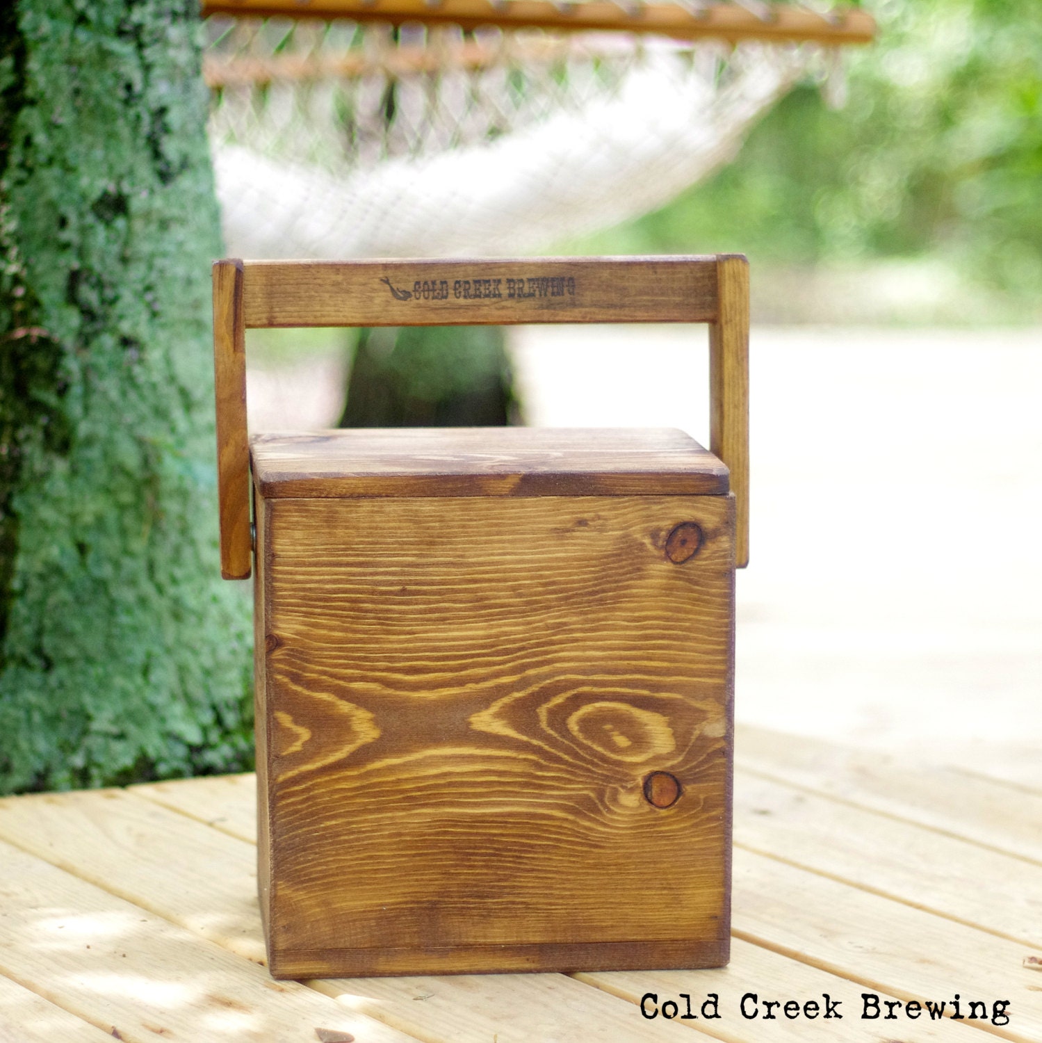 Igloo - Picnic Cooler - Insulated Carton - Wooden Cooler - Beer Cooler - Rustic Wood Igloo