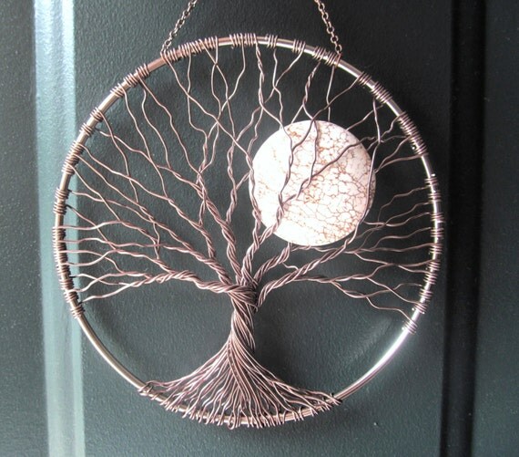 Calming Tree Wire Tree of Life Wall Hanging Sun by