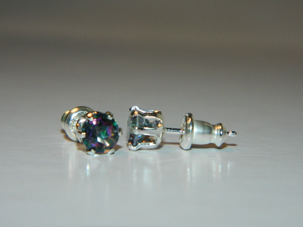 Mystic topaz earrings