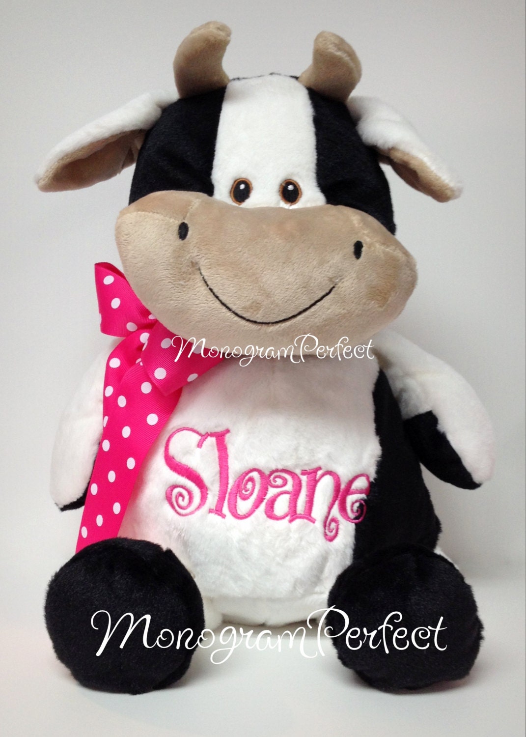 stuffed cow pillow