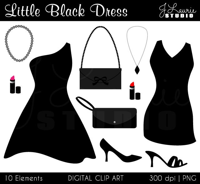 little black dress clipart - photo #22