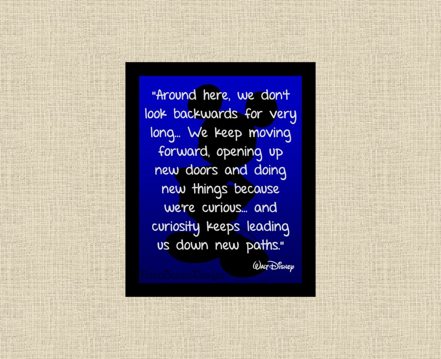 Walt Disney Curiosity Quote Printable Wall Art - Keep Moving Forward Il_570xn