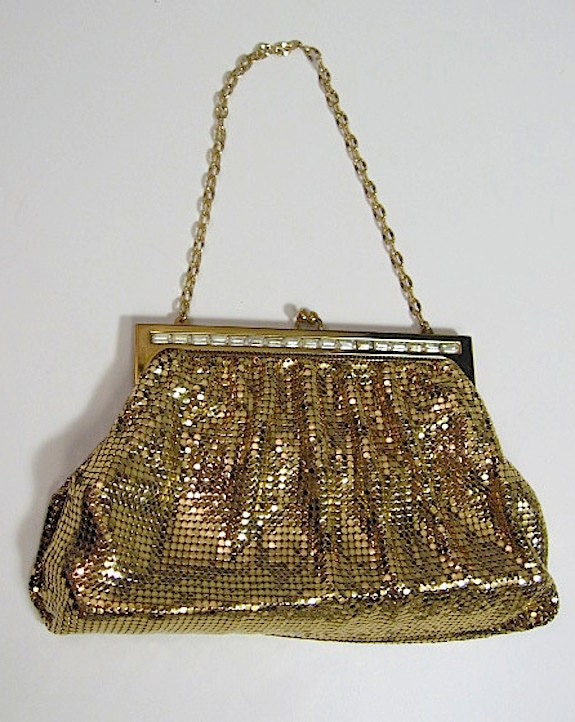 whiting and davis gold purse