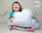 FLUFFY CLOUD PILLOW Cushion White Faux Fur - Lovely Soft and Fluffy - Baby Nursery Kids Bedroom Home Decoration