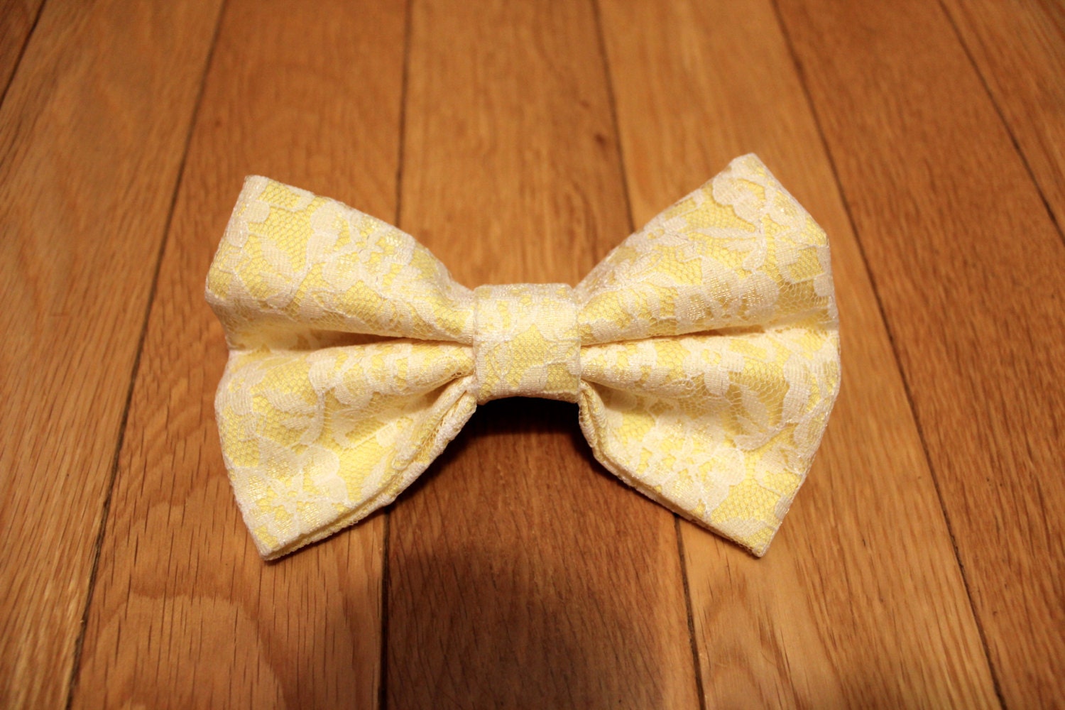 Yellow Lace Hair Bow