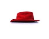 Vintage Red Leather Hat - Australia mad hat - Real leather size medium - Refreshnesnes Vintage Red Leather Hat - Australia mad hat - Real leather size medium - Refreshnesnes