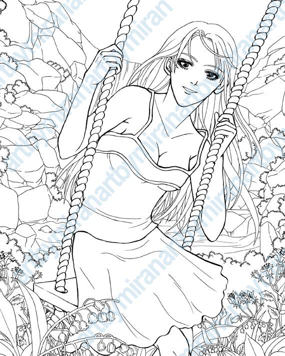 Items similar to Coloring Page Printable, Digital Stamp ...