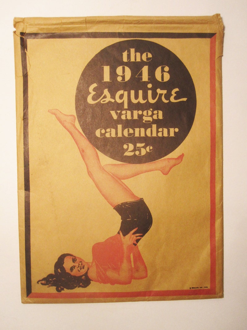 Vintage Vargas Esquire PinUp Calendar. 1946. by BigAlsKollects