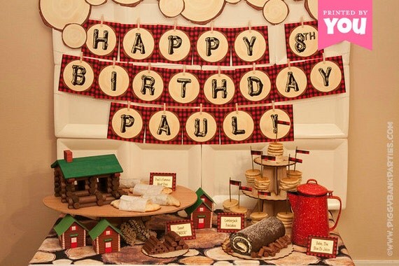 LUMBERJACK Collection - DIY Printable Party Decorations Il_570xn