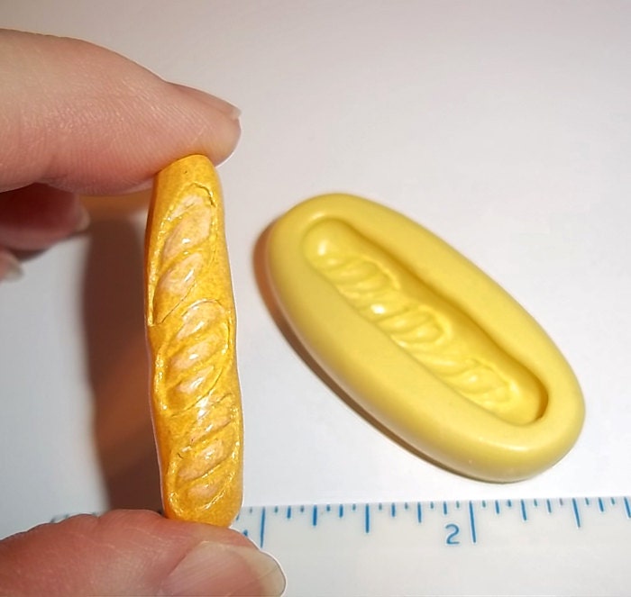 Mini French Bread Flexible Push Mold For Resin by TheMoldHut