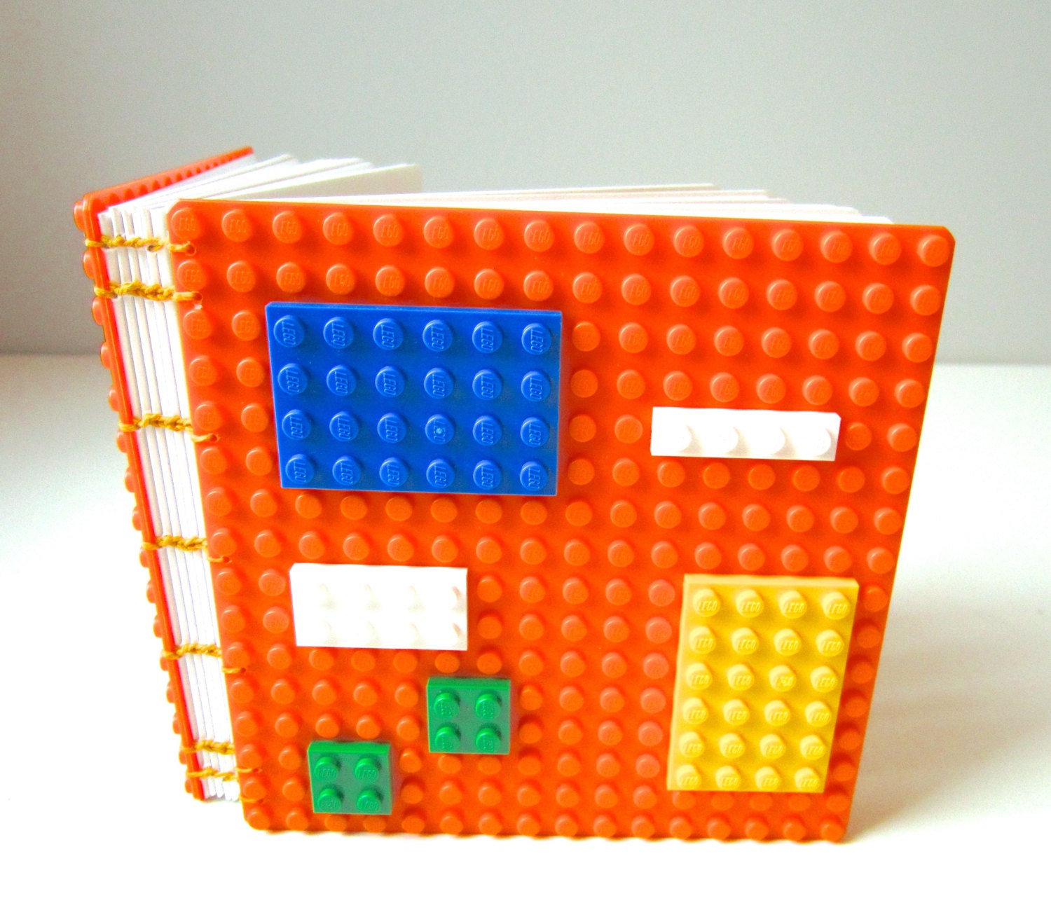 Small Coptic Bound Book with a Build your Own Cover Design - Orange Covers