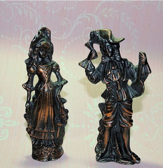 Antique Victorian Figurines Pair Vintage Lady by SmArtsyJewelry