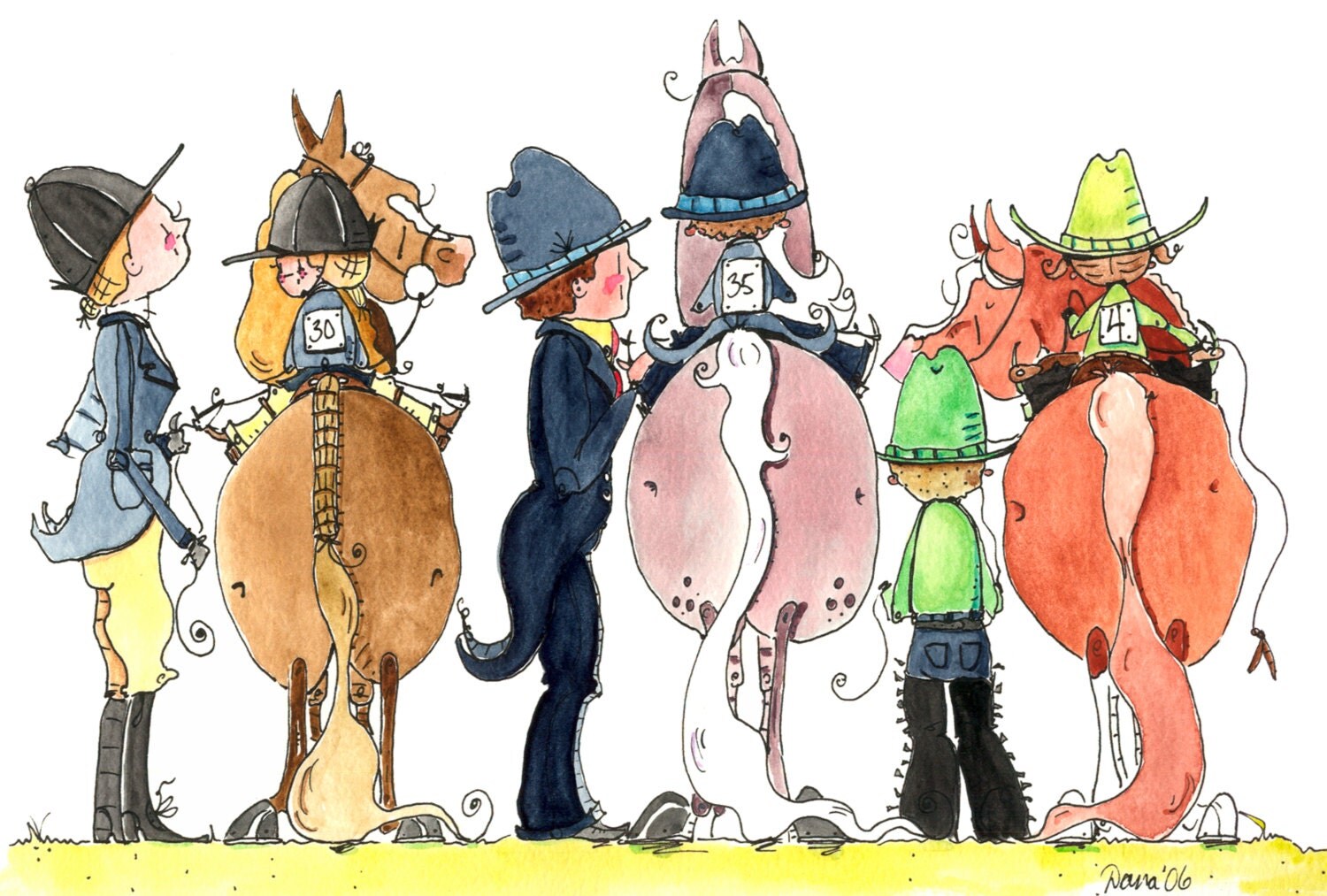 Leadline Horse Show. Horse clip art. Digital by DanasDoodles