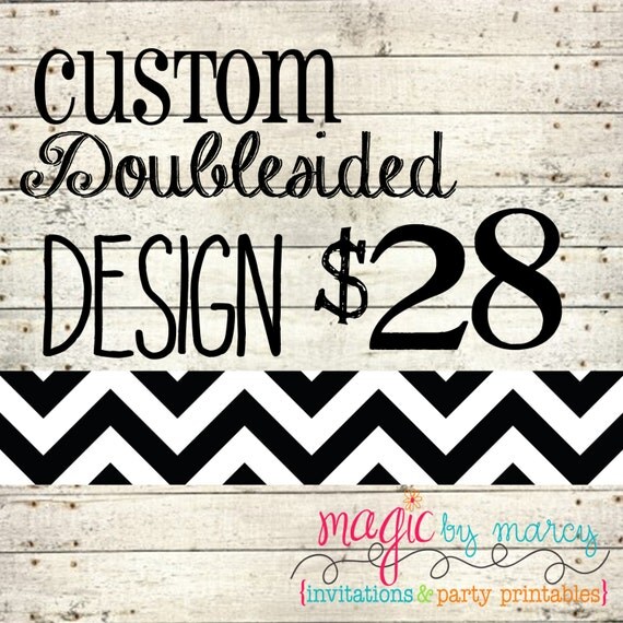 Custom Doublesided Christmas Card Design Il_570xn